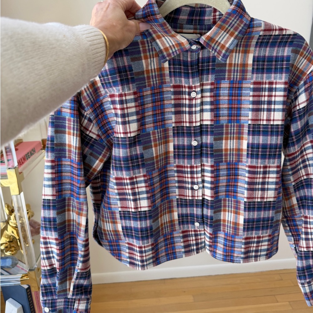 Tuckernuck Multicolor Crop Plaid Shirt